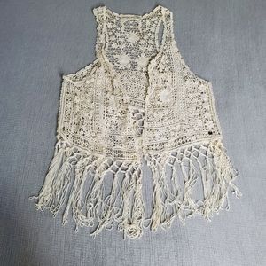 Abercrombie & Fitch One Size Open Fringe Cardigan